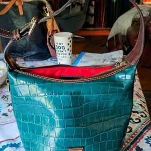 Dooney and Bourke bucket teal purse
